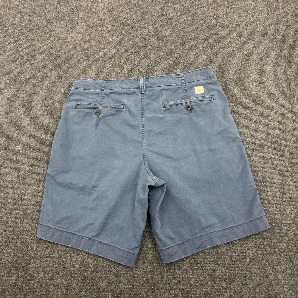 American Eagle Shorts Mens 32 Blue Cotton Flex Chino Flat Front Casual Summer - Picture 7 of 9